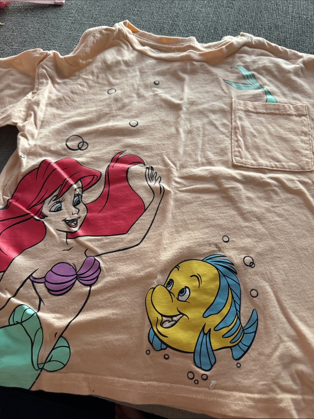 Disney Princess Ariel Little Mermaid oversized crop top XS